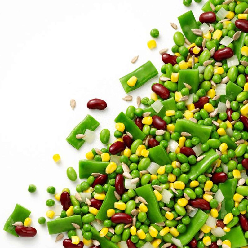 Amestec de legume cu boabe de soia, bogat in proteine 450g