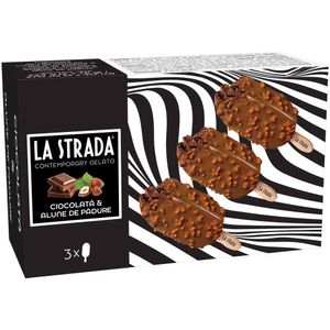 Inghetata de ciocolata si alune de padure 3x90ml (270ml)