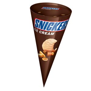 Cornet de inghetata cu caramel, ciocolata si arahide 110ml