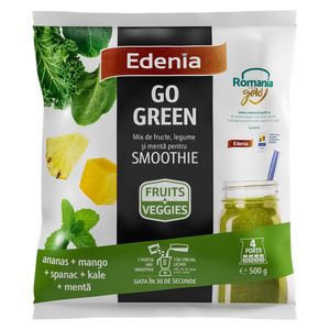 Mix fructe si legume smoothie cu ananas, mango, kale, menta Go Green 500g