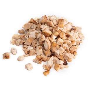 Piept de pui copt, taiat cubulete 12mm, congelat IQF 2.5kg
