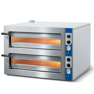 Cuptor pizza electric, 2 camere, 4+4 pizza * 35cm, control mecanic