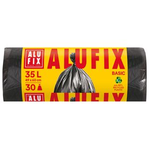 Saci menaj economici 35l, HDPE 49x60cm, negri, 30 saci/rola, bax*40 role