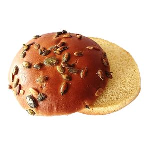 Chifla brioche pentru burger, feliata, cu seminte de dovleac, fully baked 90g