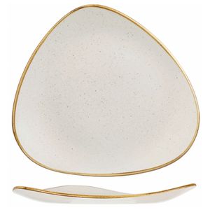 Farfurie triunghiulara portelan Stonecast 19.2cm crem, set*12 buc