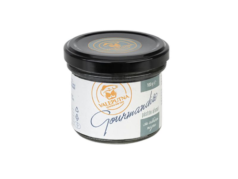 Pasta-tartinabila-de-pastrav-afumat-cu-usturoi-negru-100g_GOU003