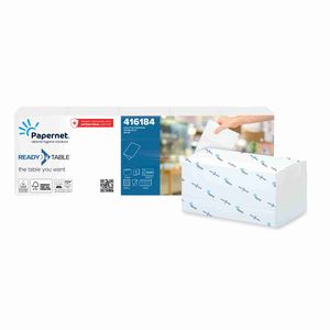 Servetele pentru masa pliate, albe, 2 straturi, 16.5x21cm, 200 portii, 5 pachete/bax