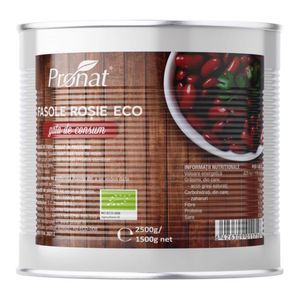 Fasole rosie bio, gata de consum 2.5kg