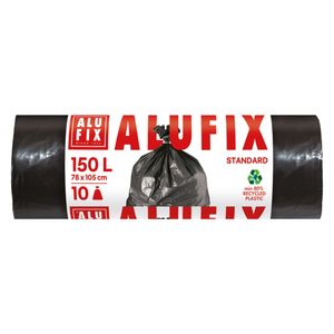 Saci menaj 150l A3, LDPE 78x105сm, negri, 10 saci/rola, bax*15 role