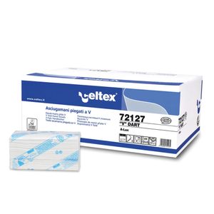 Prosoape pliate albe, 2 straturi, celuloza 100%, 21.5x21cm, 200 buc/pachet, 15 pachete