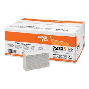 Prosoape pliate albe, 2 straturi, celuloza 75%, 25x22cm, 200 buc/pachet, 15 pachete