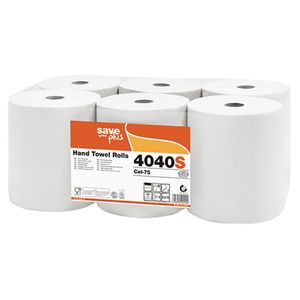 Rola prosop autocut, alba, 2 straturi, 130m, 6 role/bax