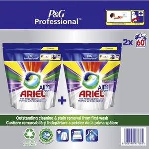 Detergent rufe colorate, capsule, profesional 60 spalari bax*2 buc