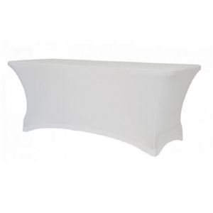 Husa stretch alba pentru masa L180