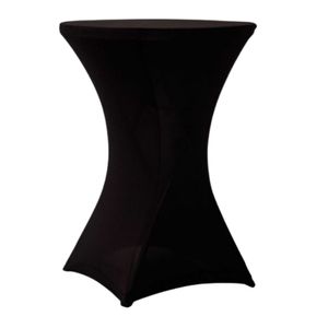 Husa stretch neagra pentru masa Cocktail Ø80