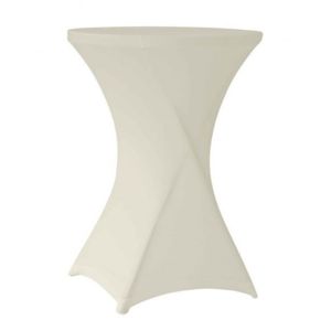 Husa stretch crem pentru masa Cocktail Ø80