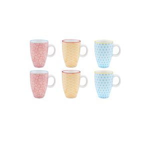 Ceasca de cafea din portelan Pattern, multicolor, 90ml, set*6 buc