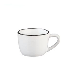 Ceasca espresso din gresie ceramica Pure, alb, 120ml, set*4 buc