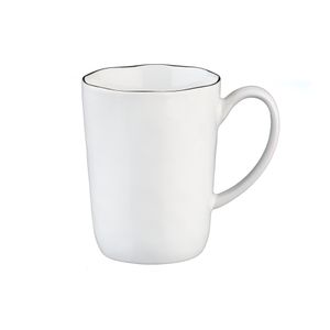 Cana cafea din gresie ceramica Pure, alb, 400ml, set*4 buc