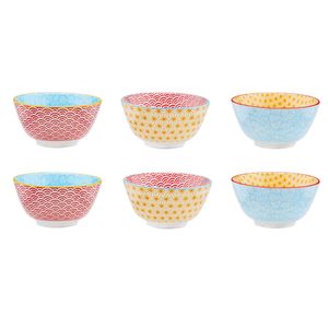 Bol portelan Pattern, multicolor, 300ml, set*6 buc