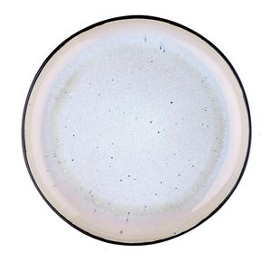 Farfurie intinsa ceramica glazurata Iris, alb, 26cm, set*6 buc