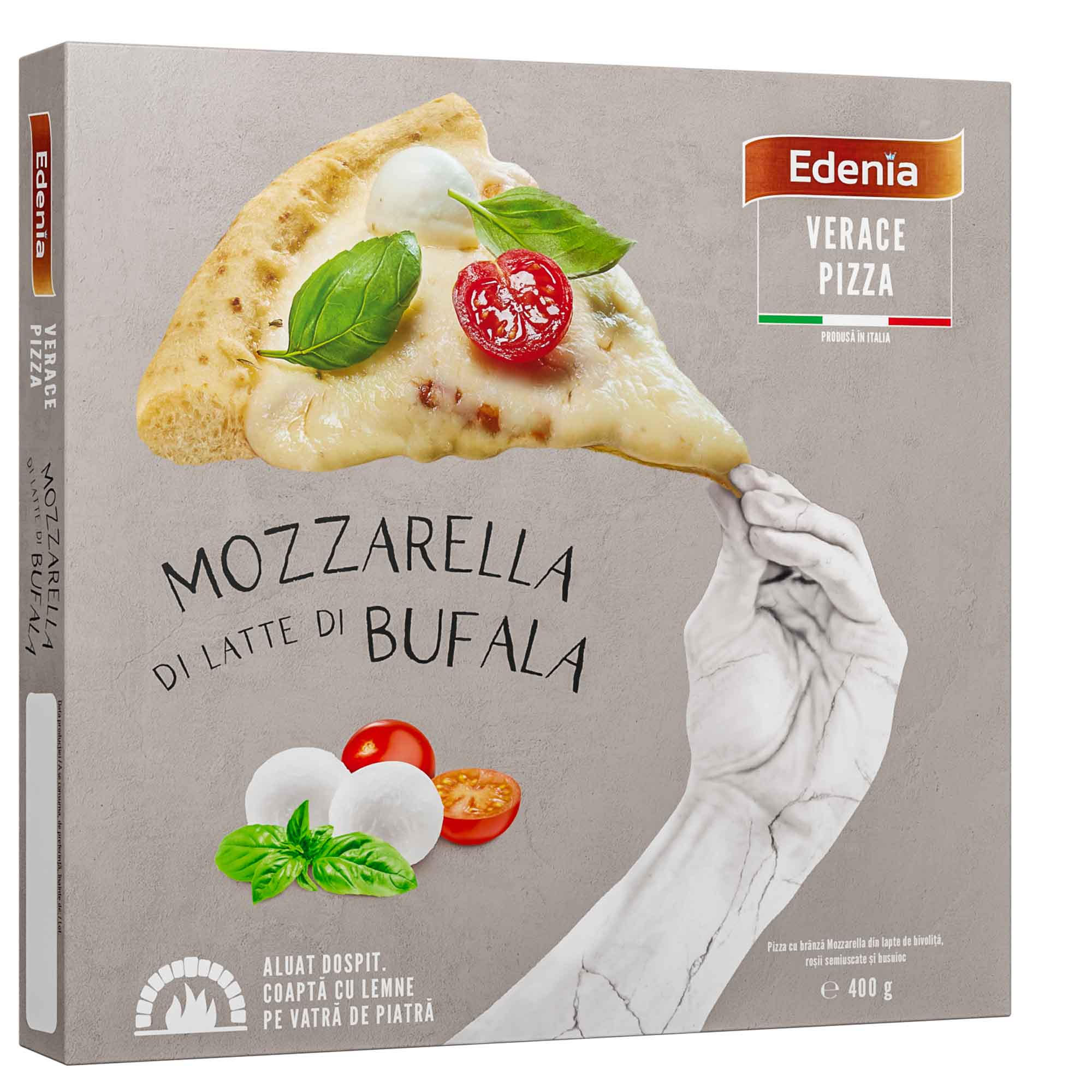 Pizza Verace cu mozzarella, ciuperci asezonate si trufe negre 408g