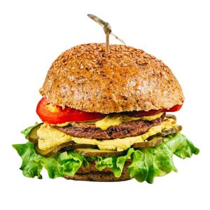 Burger vegetal Smiley Pig din fasole rosie, naut si ciuperci (10 buc x 115g) 1.15kg