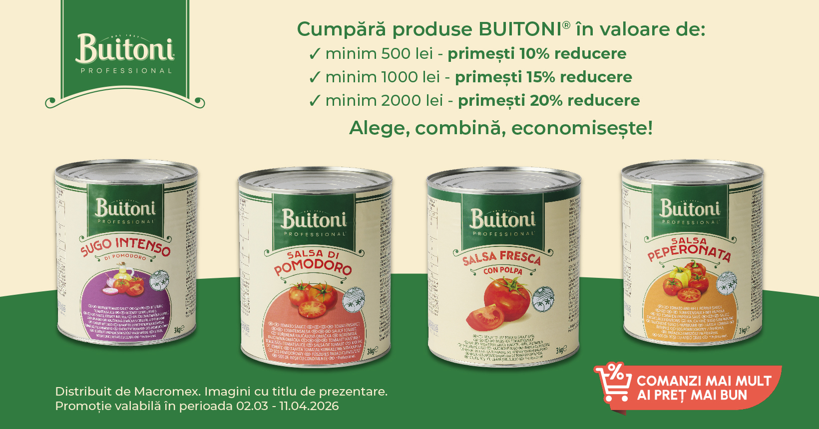 Comanzi mai mult ai pret mai bun la gama Buitoni​